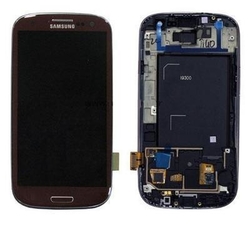 Přední kryt Samsung i9300 Galaxy S III + LCD + dotyková deska Brown / hnědá