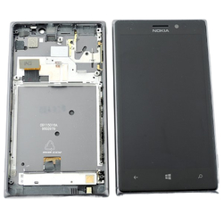 Přední kryt Nokia Lumia 925 Grey / šedý + LCD + dotyková deska
