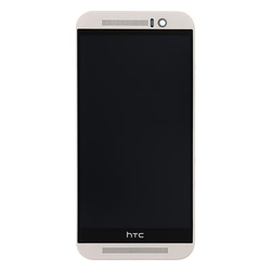 Přední kryt HTC One M9 Silver / stříbrný + LCD + dotyková deska