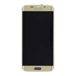 Přední kryt Samsung G925 Galaxy S6 Edge Gold / zlatý + LCD + dot