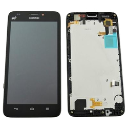 Přední kryt Huawei Ascend G620 Black / černý + LCD + dotyková deska, Originál