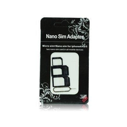 Adaptér Noosy NanoSIM, MicroSIM, SIM + otevírací nástroj