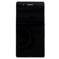 Přední kryt Sony Xperia Z C6602, C6603 Black / černý + LCD + dotyková deska, Originál