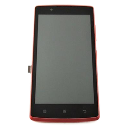 Přední kryt Lenovo A2010 Orange / oranžový + LCD + dotyková deska, Originál