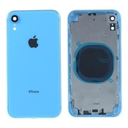 Zadní kryt Apple iPhone XR Blue / modrý + sklíčko kamery + střed