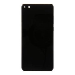 Přední kryt Huawei P40 Black / černý + LCD + dotyková deska, Originál