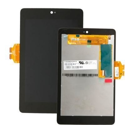 Přední kryt Asus Nexus 7 Black / černý + LCD + dotyková deska, Originál