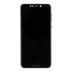 Přední kryt Motorola One Black / černý + LCD + dotyková deska, Originál