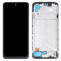 Přední kryt Xiaomi Redmi Note 10 Black / černý + LCD + dotyková deska, Originál