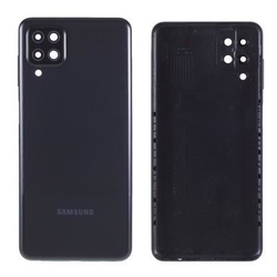 Zadní kryt Samsung A125 Galaxy A12 Black / černý + sklíčko kamery, Originál