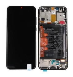 Přední kryt Huawei P Smart S, Y8p Black / černý + LCD + dotyková deska, Originál