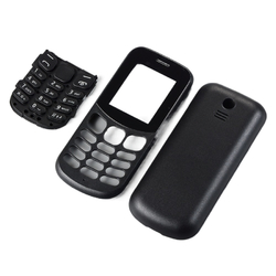 Přední + zadní kryt Nokia 130 2017 Black / černý + klávesnice, Originál